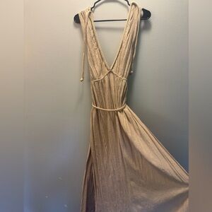 Elegant Cream Maxi Dress